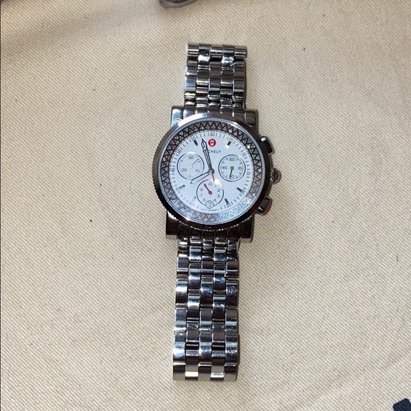 Michele Silver Sport Sail Diamond White Dial watch - Picture 7 of 8